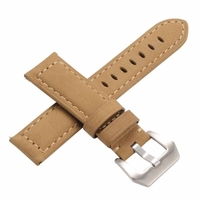 Pour Samsung Galaxy Watch Premium Vintage Crazy Horse Bracelet en cuir véritable