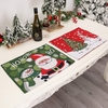 Père Noël Bonhomme De Neige Napperons De Noël Napperons De Noël Décor À Manger Tapis De Table De Noël Résistant À La Chaleur Napperon Lavable