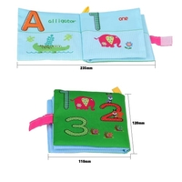 Première Tissu livre Lavable chiffon doux Book Set de Coolplay bébé de 4 Squeak Rattle Crinkle jouet pour enfant Infant Development intellectuelle