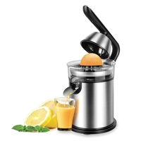 Presse-Agrumes Électrique Presse-agrumes Ménage Presse-agrumes Presse-agrumes 160W Puissance en Acier Inoxydable avec Big Mouth Juice Maker pour Orange Citron Pamplemousse