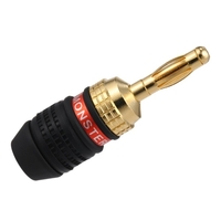 Prise banane Connecteur rouge et noir du haut-parleur résistant à la corrosion Connecteur banane Canaux gauche et droit pour amplificateur audio-vidéo Prise de câble pour haut-parleur