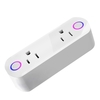 Prise de courant intelligente 2 en 1 Prise double sans fil avec application et commande vocale Commutateur de synchronisation Protection contre les surcharges Compatible avec Alexa Google Home IFTTT 15A 110V