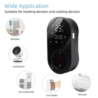 Prise de sortie de thermostat numérique WiFi Prise 16A Prise de commande vocale Tuya App Contrôleur de température 5 + 1 + 1 Six périodes et mode de chauffage et de refroidissement