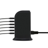 Prise de voilier 6 ports pour Apple i5 Android v8 station de charge universelle pour téléphone portable chargeur de bureau USB multi-ports Noir [Réglementation européenne]
