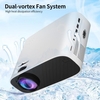 Prise en charge du projecteur LED W90 Prise en charge 1080P sans fil filaire même écran pour le cinéma maison de bureau Prise européenne blanche (même Version d