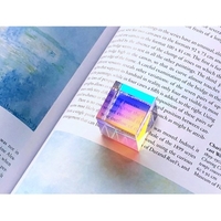 Prisme de cube de couleur optique 0, 8 pouce pour option jouet multicolore et décor de bureau utilisé pour la décoration de photographie de science physique adultes et enfants