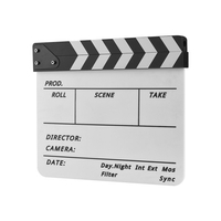 Professionnel Acrylique Clignotant Effaçable À Sec TV Film Film Réalisateur Couper Action Scène Clapper Conseil Ardoise Avec Marqueur Stylo Gomme