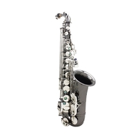 Professionnel en laiton pliage Eb bémol Saxophone Alto Sax noir Nickel placage Abalone Shell touches avec étui de transport Gants de nettoyage sangles de tissu brosse à graisse