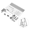 Profil en aluminium supportant les pièces de l