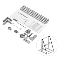 Profil en aluminium supportant les pièces de l