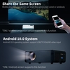 Projecteur LCD portable W80 Résolution physique 480P Ports multiples pour le cinéma maison de bureau Prise UE noire (version Android)