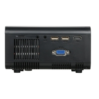 Projecteur LCD portable W80 Résolution physique 720P Ports multiples pour bureau Home Cinéma Prise UE noire (Version de base)