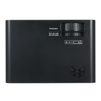 Projecteur LCD portable W80 Résolution physique 720P Ports multiples pour le cinéma maison de bureau Prise UE noire (même version d