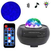 Projecteur LED ciel étoilé avec télécommande Lampe de nuit à projection LED 3 niveaux de luminosité et 10 modes d