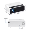Projecteur LED W13 Prise en charge 1080P avec télécommande Plusieurs ports pour le cinéma maison de bureau Prise européenne blanche (Version de base)