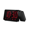 Projection réveil 180 ° projecteur avec fonction de répétition de radio FM 4 gradateur double alarme USB chargement horloge numérique 12H / 24H pour chambres à coucher