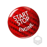 Protecteur de fibre de carbone voiture moteur démarrage arrêt bouton de commutation autocollant allumage autocollant voiture décoration intérieure de remplacement pour BMW F25 F26 F01 F02 F04 F06 F12 F10 1 série 3 E70 E90