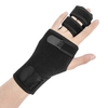 Protège-doigts avec attelle amovible Attelle de soutien des doigts Stabilisateur à deux ou trois doigts Attelle réglable pour les doigts ou la main pour le travail à domicile Soulagement de la douleur du sommeil Main gauche