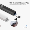 Présentateur sans fil 2.4GHz Pointeur de lumière rouge à distance Présentation Rechargeable Clicker Présentateur sans fil USB PPT Flip Pen Noir