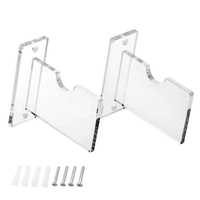 Présentoir de bâton de hockey Support mural acrylique Le bâton de Hockey sur glace transparent prend en charge le support de support Cintre horizontal pour tout mur de maison ou de bureau