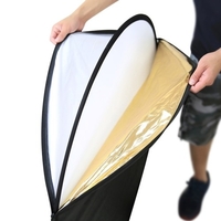 PULUZ 60cm 5 en 1 (argent / translucide / doré / blanc / noir) panneau réflecteur photographique pliant