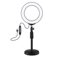PULUZ 6.2 pouces 160mm USB 10 Modes 8 Couleurs RGBW Réglable Dimmable LED Anneaux Ronds Vlogging Lampe de Photographie Lumières Vidéo
