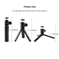 PULUZ Mini support de trépied de bureau en métal de poche + Mini tête à bille en métal avec vis de 1/4 pouce pour appareils photo numériques et reflex numériques