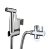 Pulvérisateur de Bidet à main pour pulvérisateur de couches en tissu pour bébé de toilette avec tuyau 7/8 support de séparateur nettoyant en acier inoxydable pour toilette de salle de bain