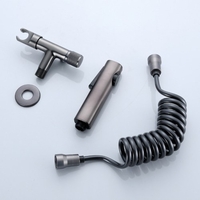 Pulvérisateur de bidet à main Shattaf pulvérisateur de toilette pour couches lavables en laiton avec support mural pour tuyau G1/2 salle de bain douche bidet ensemble de pulvérisation