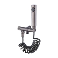 Pulvérisateur de bidet à main Shattaf pulvérisateur de toilette pour couches lavables en laiton avec support mural pour tuyau G1/2 salle de bain douche bidet ensemble de pulvérisation