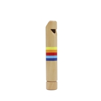 Push & Pull Wooden Fipple Flute Whistle Musical Instrument Toy Gift pour enfants Enfant Boys Girls
