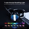 Q9 Gaming Headset Filaire Gaming Headset with 360 ° Noise Reduction Microphone Colorful Breathing Light Headphone 3.5mm + USB Black