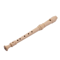 QI MEI 6 trous de style allemand Soprano Descant flûte enregistreur avec tige de nettoyage repose-doigt sangle pochette de rangement en tissu