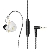 QKZ AK6 Pro Casque filaire 3, 5 mm Écouteur de musique dynamique Câble pour casque détachable Crochet d