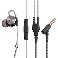QKZ DM10 Écouteurs intra-auriculaires 3, 5 mm Basse Subwoofer Écouteurs filaires en métal Contrôle de la ligne d