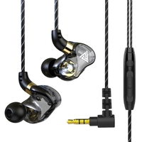 QKZ SK7 Écouteurs filaires 3, 5 mm Écouteurs intra-auriculaires Écouteurs de musique Super Bass Casque de sport avec microphone