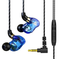 QKZ SK7 Écouteurs filaires 3, 5 mm Écouteurs intra-auriculaires Écouteurs de musique Super Bass Casque de sport avec microphone