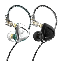 QKZ ZX2 Dynamic Drive Écouteurs HIFI Bass Écouteurs Sport Antibruit Casque 3, 5 mm Casque filaire Écouteurs circum-auriculaires Contrôle du volume Compatible avec Phone Pad PC avec microphone