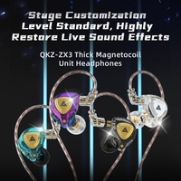 QKZ ZX3 Dynamic Drive Écouteurs HIFI Basse Écouteurs Sport Casque antibruit 3, 5 mm Filaire Écouteurs Autour de l