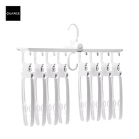 QUANGE cintres pliants anti-dérapant plusieurs chandails cintres cintres en plastique blanc placard gain de place Blouse cintre placard organisateur de rangement