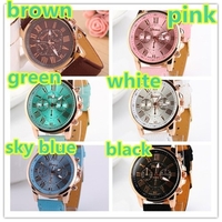 Quartz des femmes élégantes montres en cuir PU Casual Wristwatch pour dames dames montres élégance montres