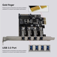 Quatre ports USB 3.0 super rapide 5 Gbps carte d