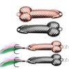 Équipement de pêche VIB leurre de pêche en métal dur VIB Wobble leurres de poissons Squama Rose or / argent gris cuillère leurre de pêche s
