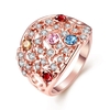 R052-8 gros haute qualité Nickle libre antiallergique nouveau mode bijoux K or plaqué Ring
