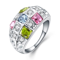 R054-8 gros haute qualité Nickle libre antiallergique nouveau mode bijoux K or plaqué Ring