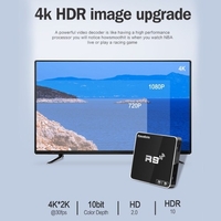 R9 Android 9.0 2.4G / 5G WiFi Digital TV Box 4K Media Player avec télécommande