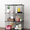Rack de stockage en treillis métallique à mailles en acier noir
