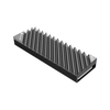 Radiateur M.2-3 M.2 SSD dissipateur de chaleur en aluminium dissipateur de chaleur radiateur de conception sans outil avec coussin thermique pour SSD M.2 2280 gris