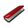 Radiateur M.2-3 M.2 SSD dissipateur de chaleur en aluminium dissipateur de chaleur radiateur de conception sans outil avec coussin thermique pour SSD M.2 2280 rouge