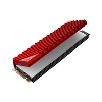 Radiateur M.2-3 M.2 SSD dissipateur de chaleur en aluminium dissipateur de chaleur radiateur de conception sans outil avec coussin thermique pour SSD M.2 2280 rouge